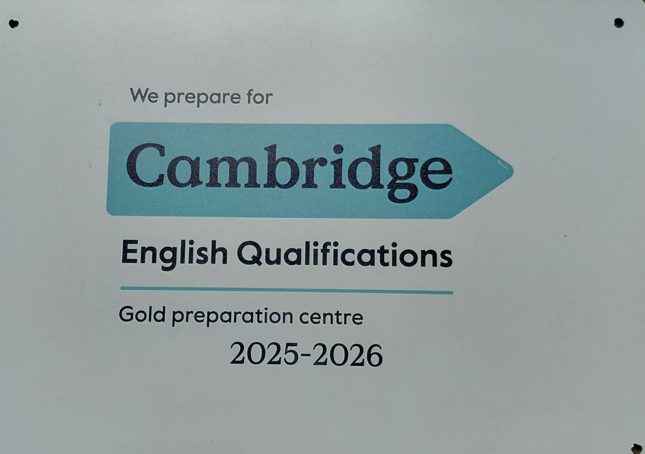 WE  PREPARE FOR CAMBRIDGE  ENGLISH QUALIFICATIONS  GOLD PREPARATION CENTRE 2025-2026